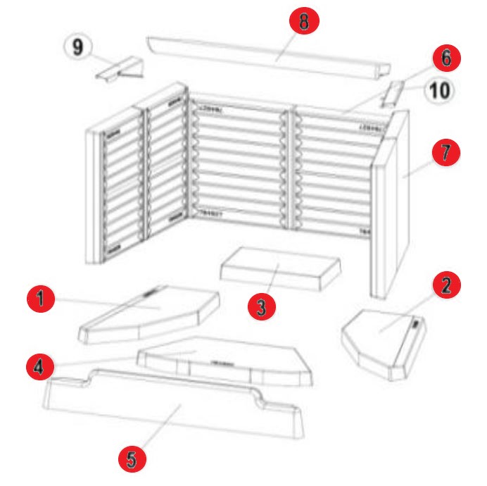 Austroflamm 75x57 K revtement de chambre de combustion