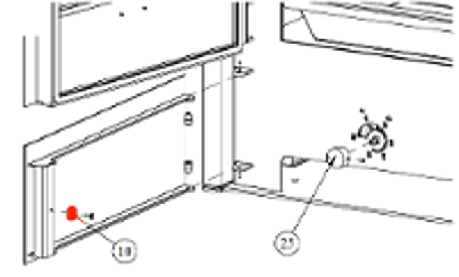 Fireplace Ancona verrouillage porte de compartiment  bois