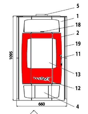 Haas-Sohn Bergamo 267.17 porte de chambre de combustion