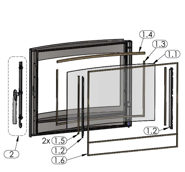 Justus Agero W+ poigne de porte kit