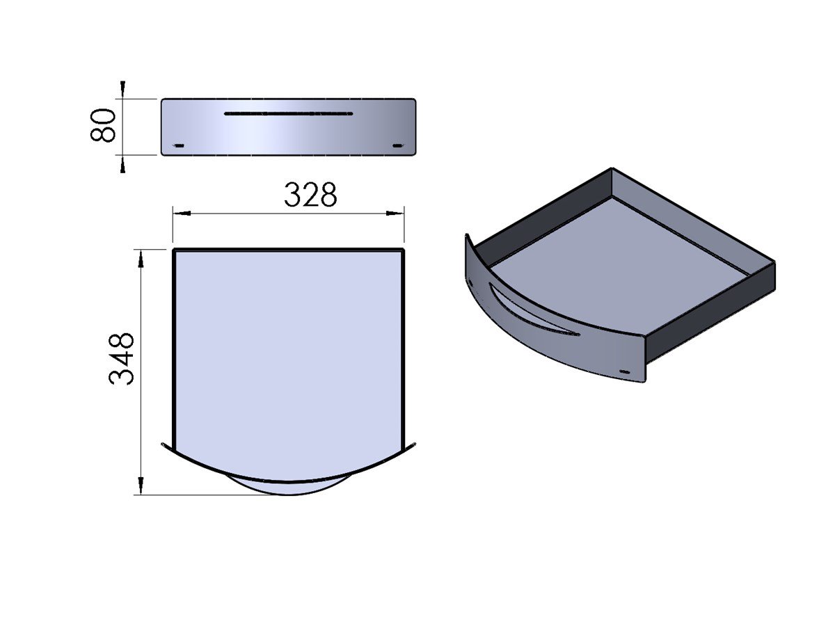 Termatech TT10 cendrier gris clair