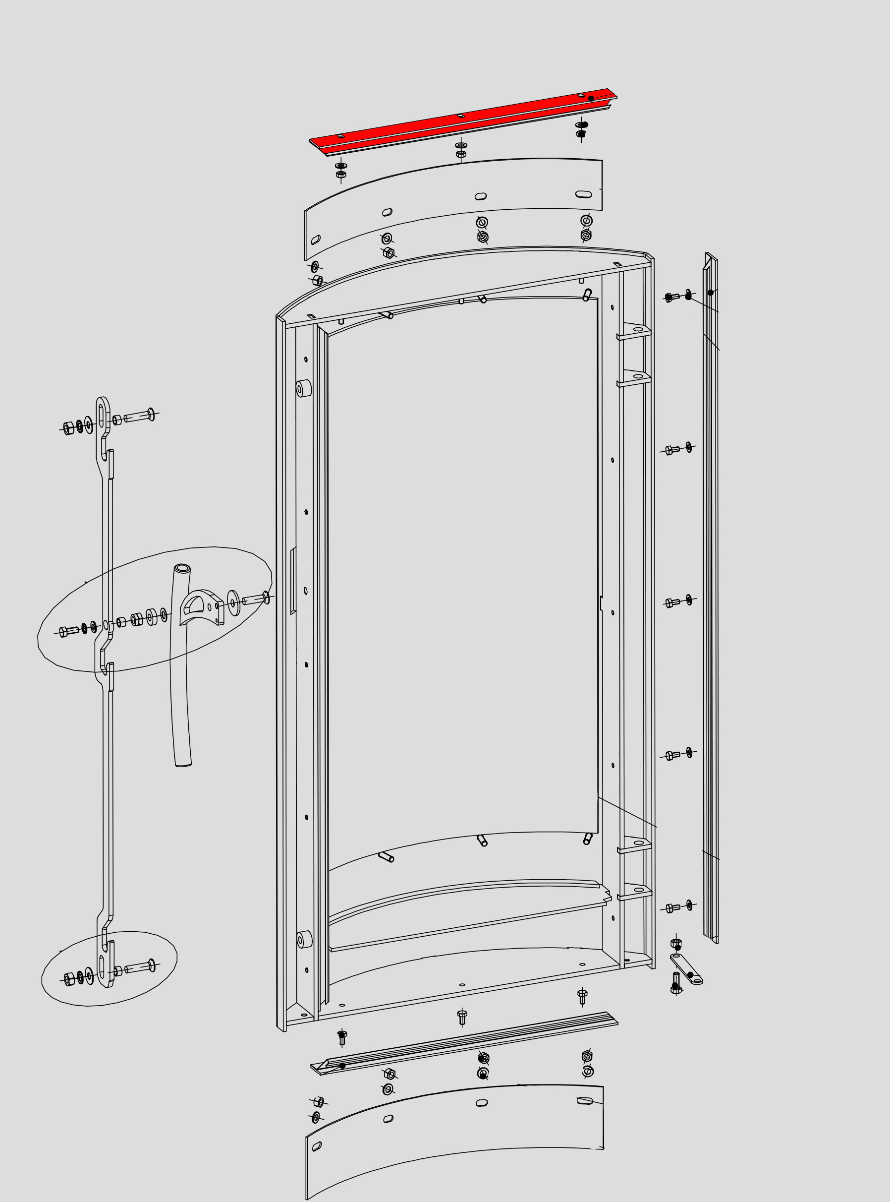 Romotop Busto support de vitre haut