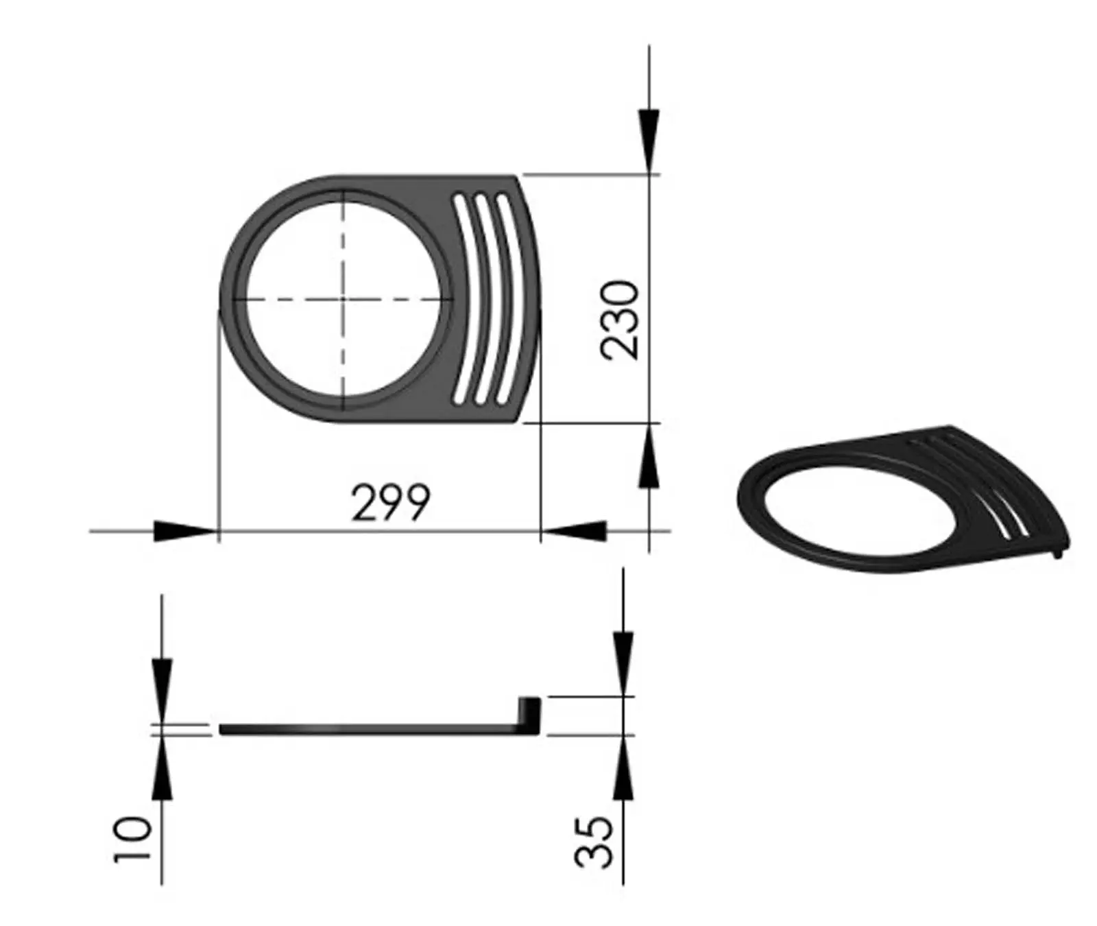 Termatech TT21RH grille suprieure fonte