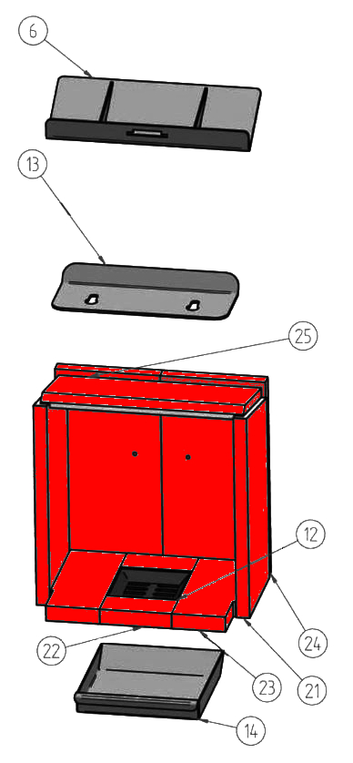 Oranier Hera R revtement de chambre de combustion D