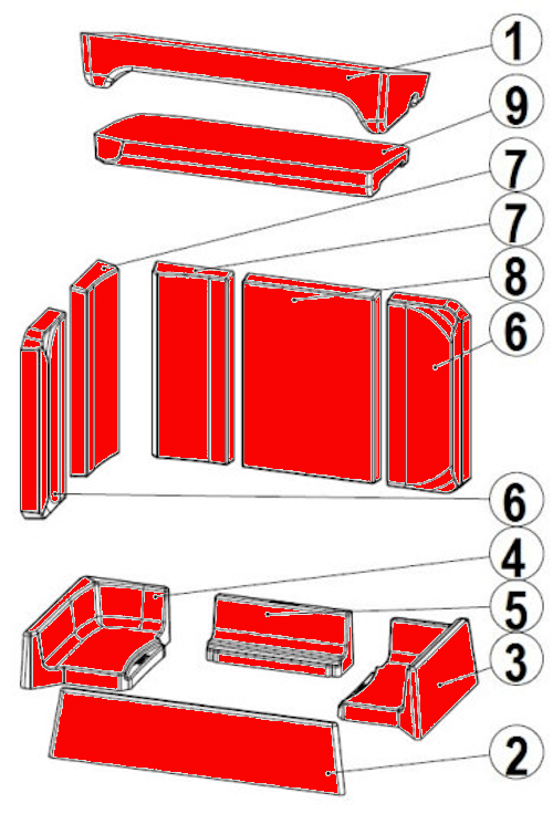 Austroflamm Dexter R 2.0 revtement de chambre de combustion