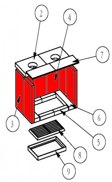 Eurotherm Rubin pierre latrale kit B