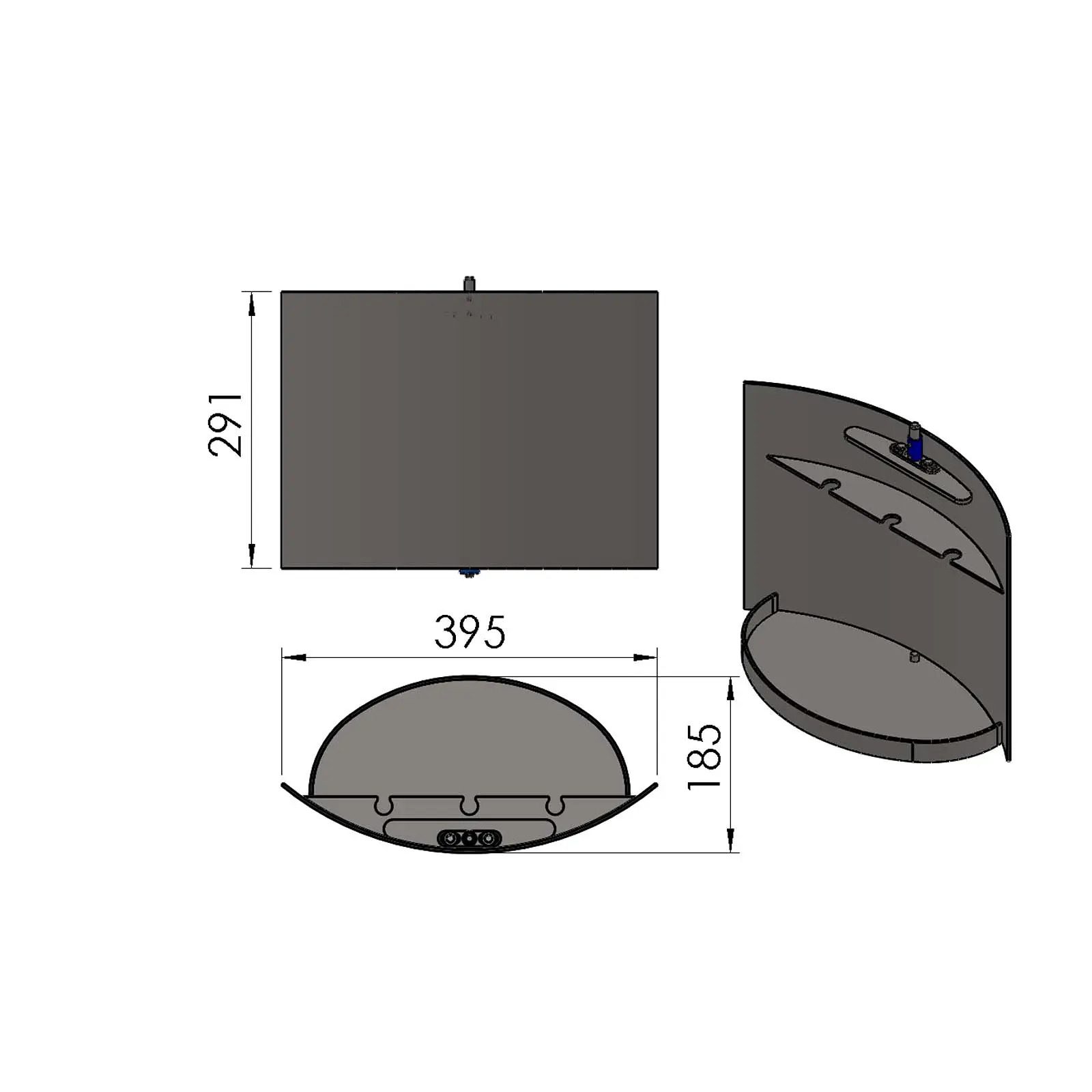 Termatech TT20RS porte de compartiment  bois noir