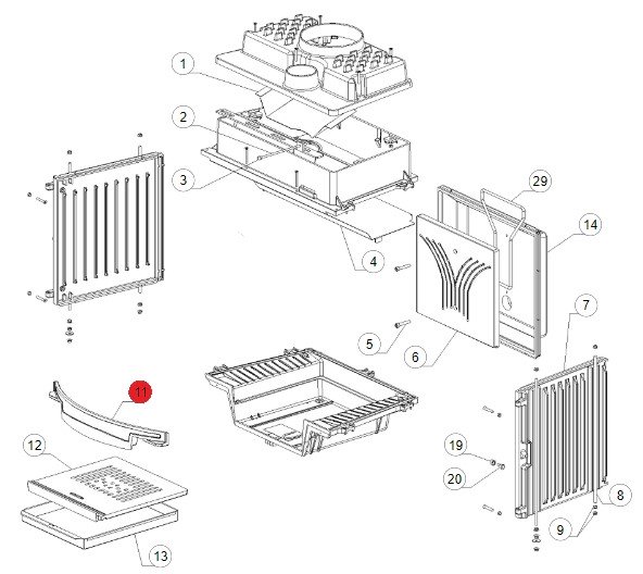 La Nordica Focolare 70 Tondo grille verticale A