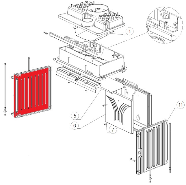 La Nordica Focolare 70 Piano plaque latrale gauche A