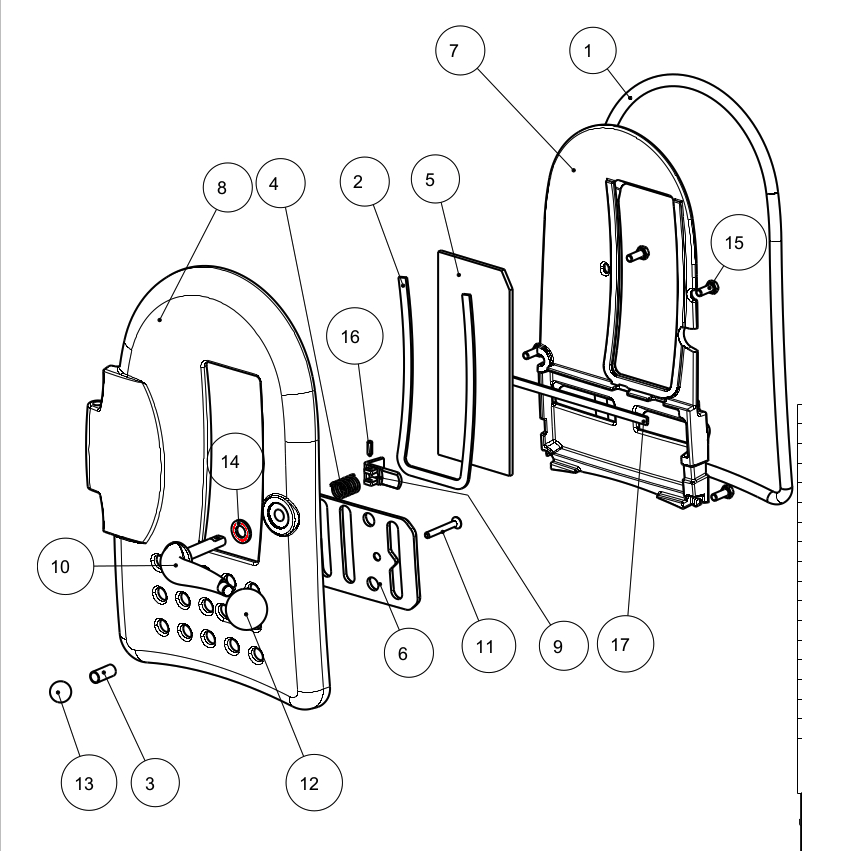 Austroflamm G1 cale poigne de porte