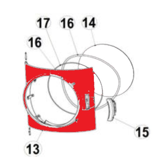 Austroflamm Clou Xtra porte de chambre de combustion