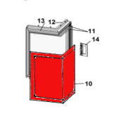 Austroflamm KE 38x38x57 vitre