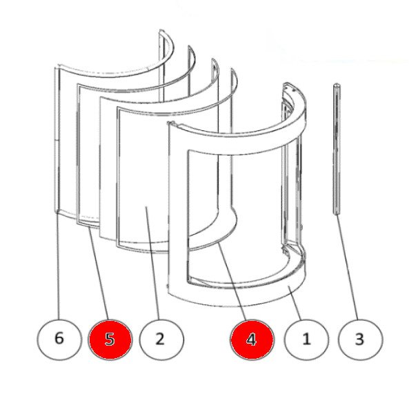 Austroflamm Lux joint d'tanchit vitre kit