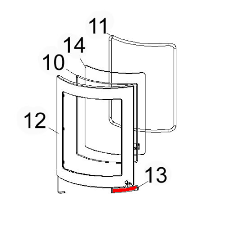 Austroflamm Uno Xtra poigne de porte