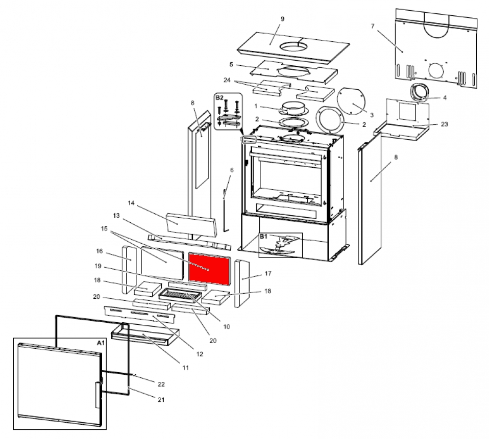 Haas-Sohn Calma easy 347.15 pierre de plaque arrire droit