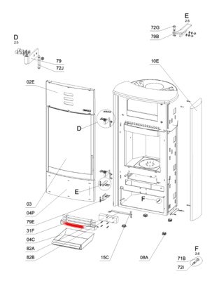 Olsberg Agando grille verticale