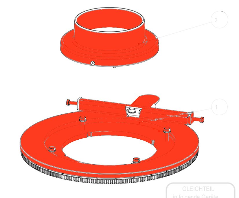 Austroflamm Glass plateau tournant kit