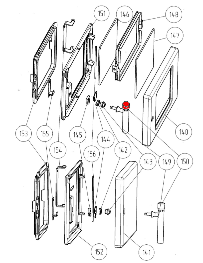 Wamsler K128F extrmit de prise chambre de combustion