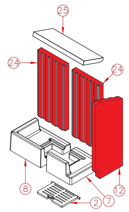 Spartherm Varia 2L-50h pierre latrale kit