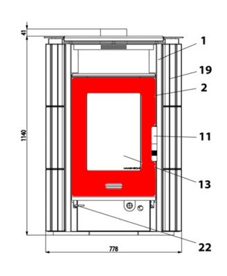 Haas-Sohn Breisgau 172.17 porte de chambre de combustion