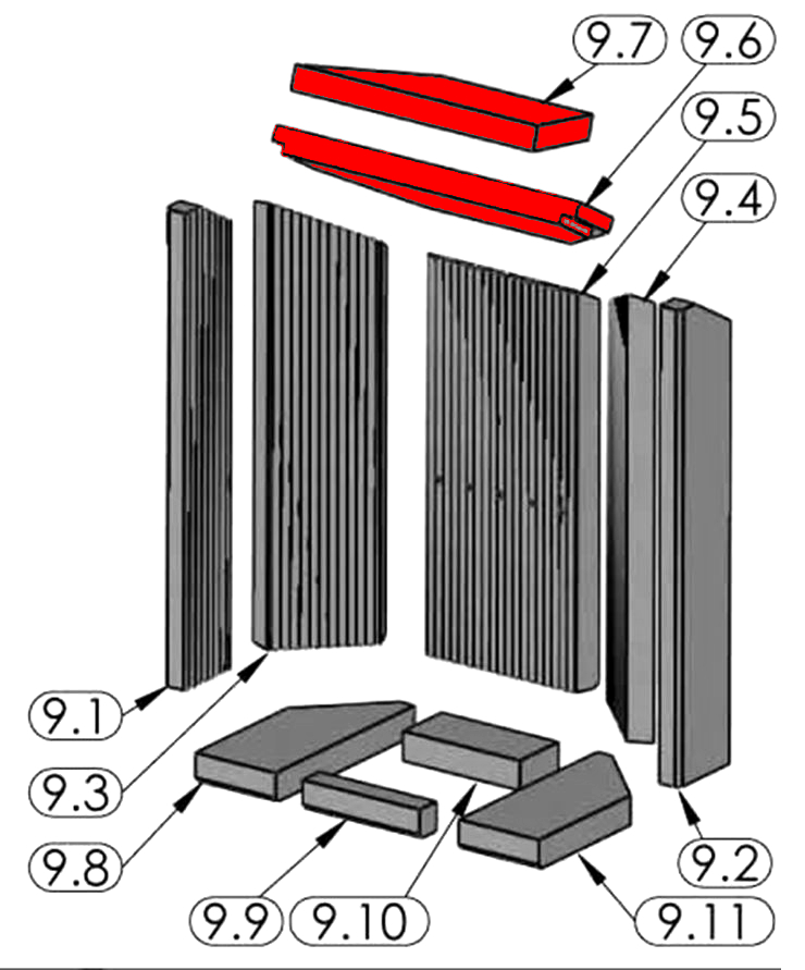 Justus Island 5 dflecteur kit B