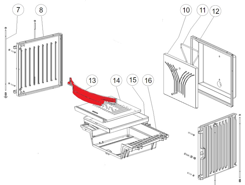 La Nordica Focolare 70 Tondo grille verticale B