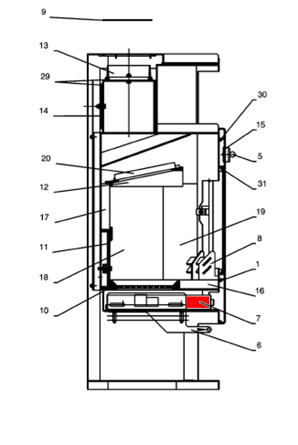 Fireplace Caribic NS cendrier