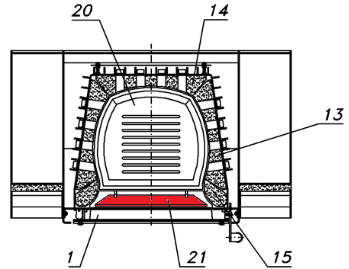 Fireplace Verona grille verticale