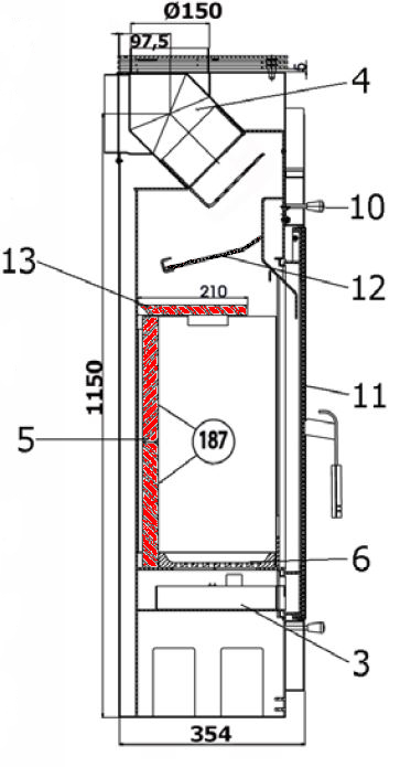 Haas-Sohn Alta 218.17 revtement de chambre de combustion