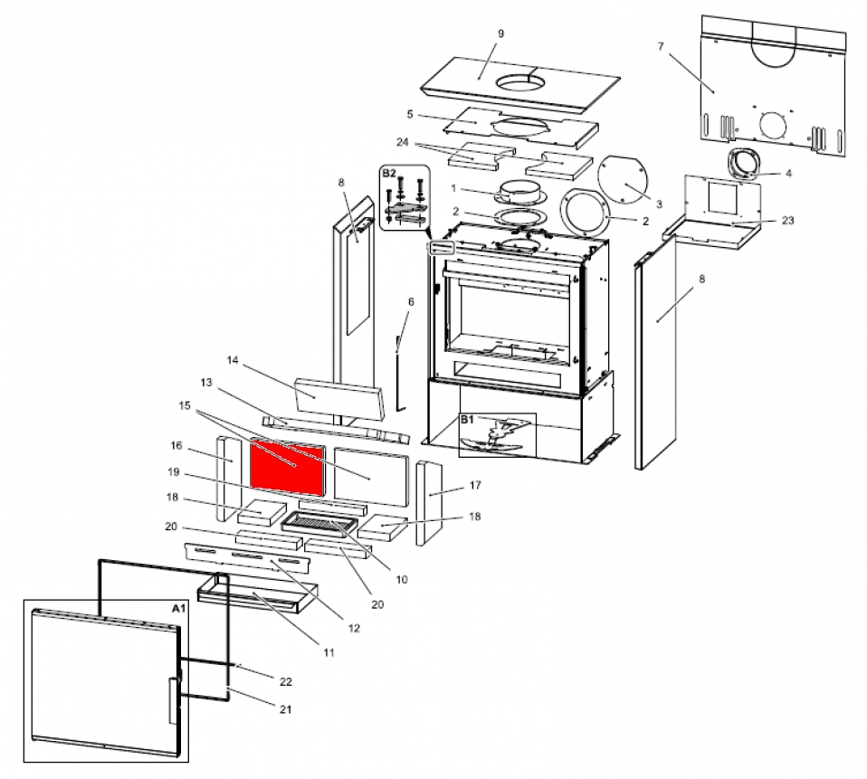 Haas-Sohn Calma easy 347.15 pierre de plaque arrire gauche