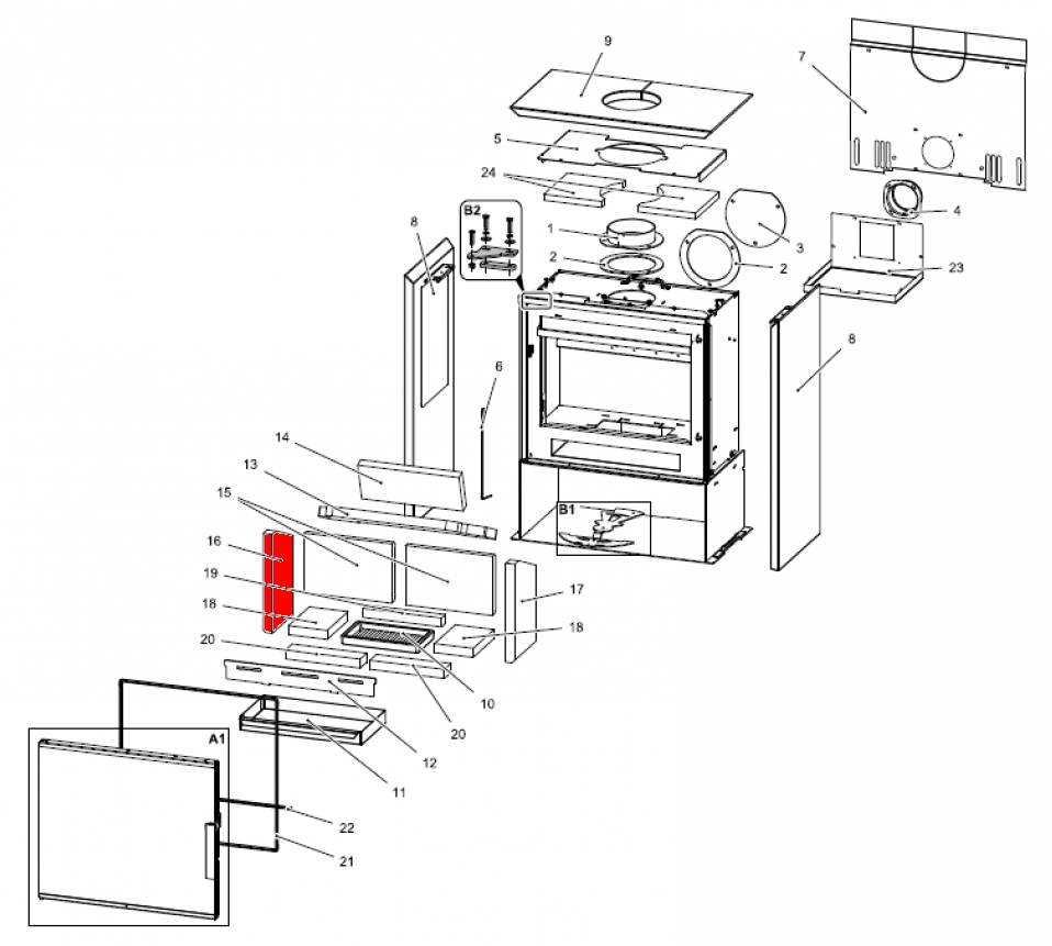 Haas-Sohn Calma easy 347.15 pierre latrale gauche