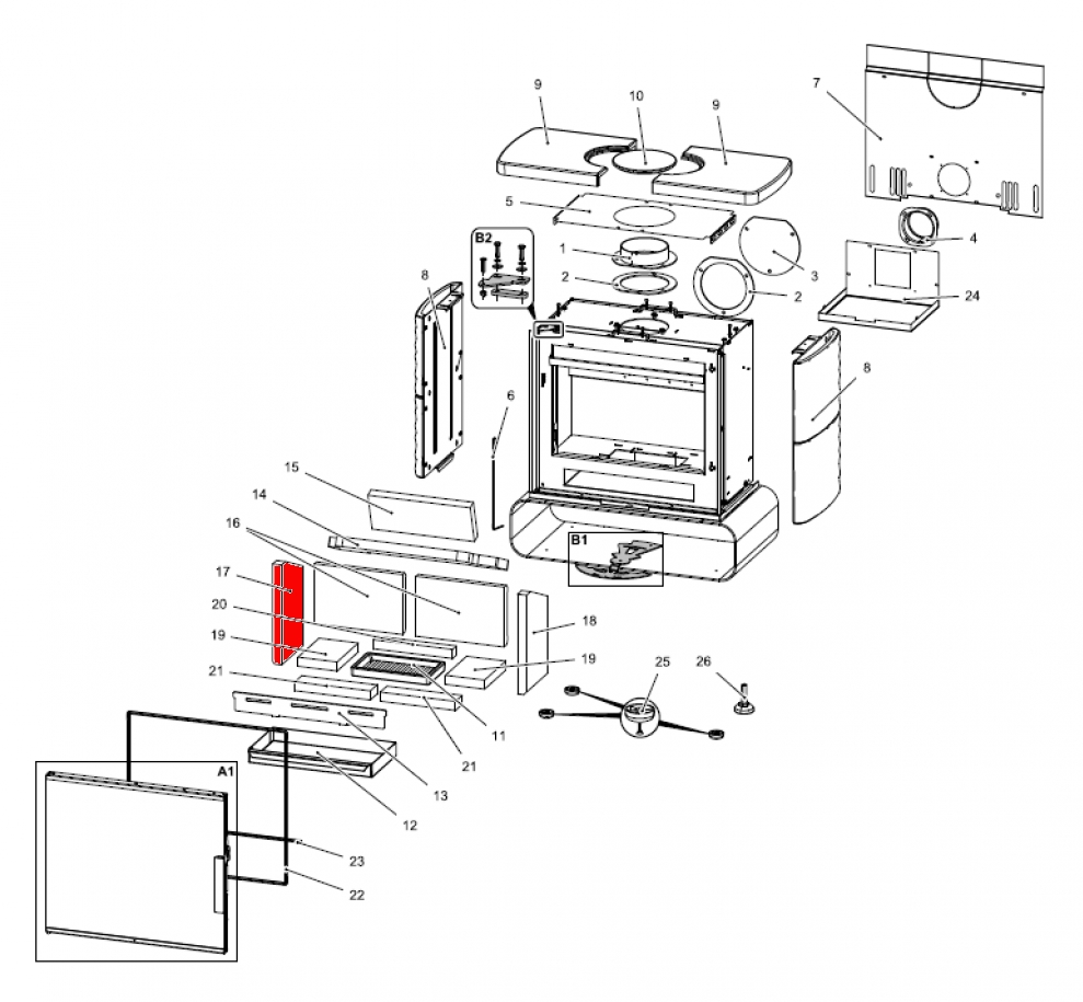 Haas-Sohn Fulham easy 347.15 pierre latrale gauche