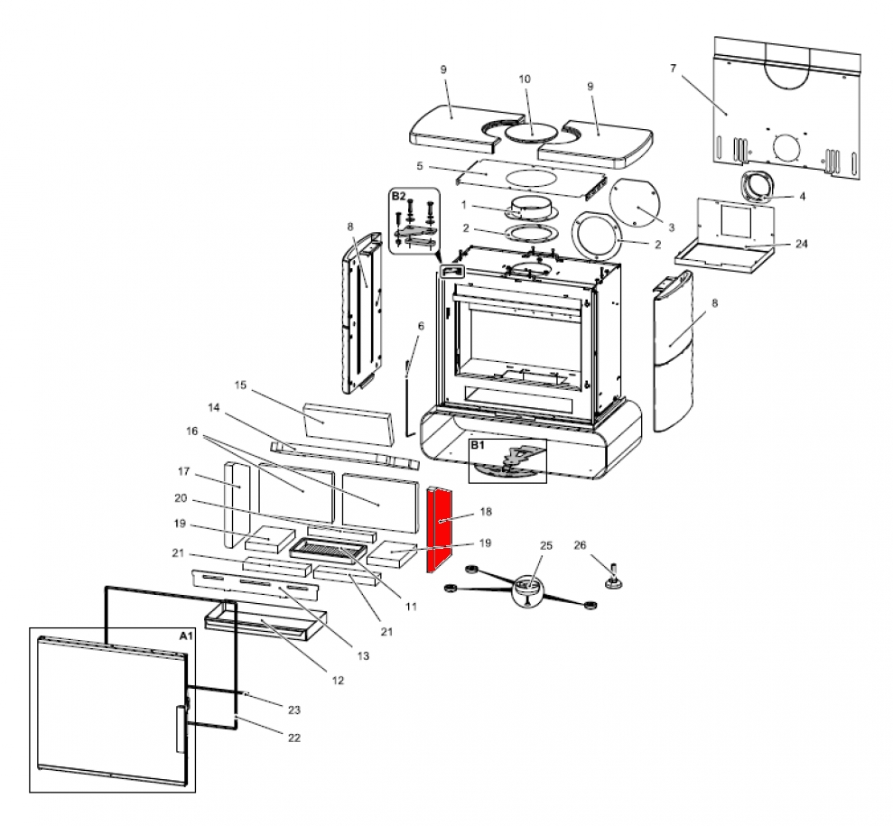 Haas-Sohn Fulham easy 347.15 pierre latrale droit