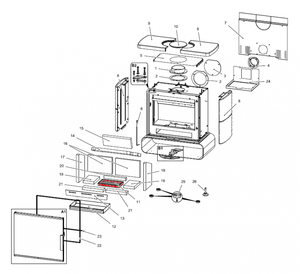 Haas-Sohn Hillington easy 347.15 grille de dcendrage