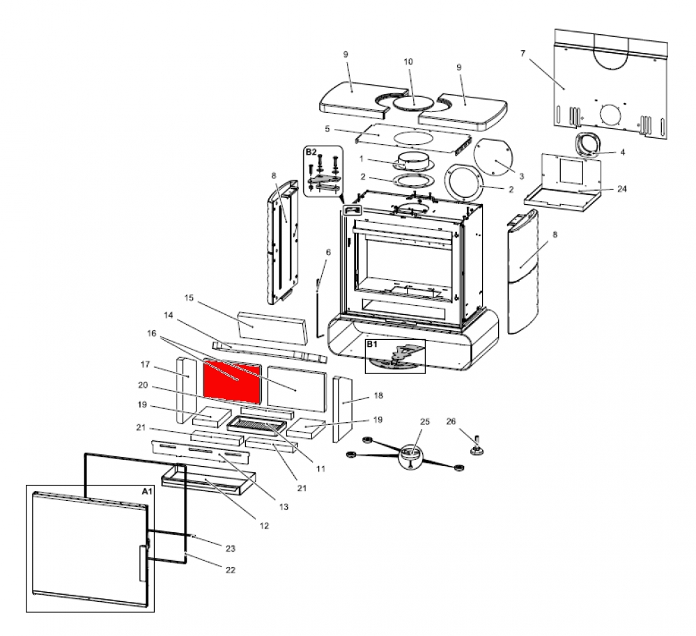 Haas-Sohn Hillington easy 347.15 pierre de plaque arrire gauche