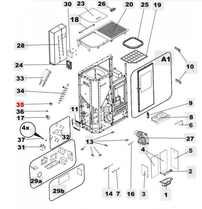 Haas-Sohn HSP 8 Home 445.08 palier de vis sans fin bas