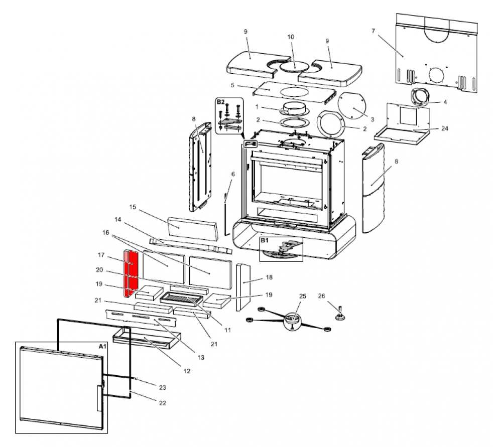 Haas-Sohn Kensington easy 347.15 pierre latrale gauche