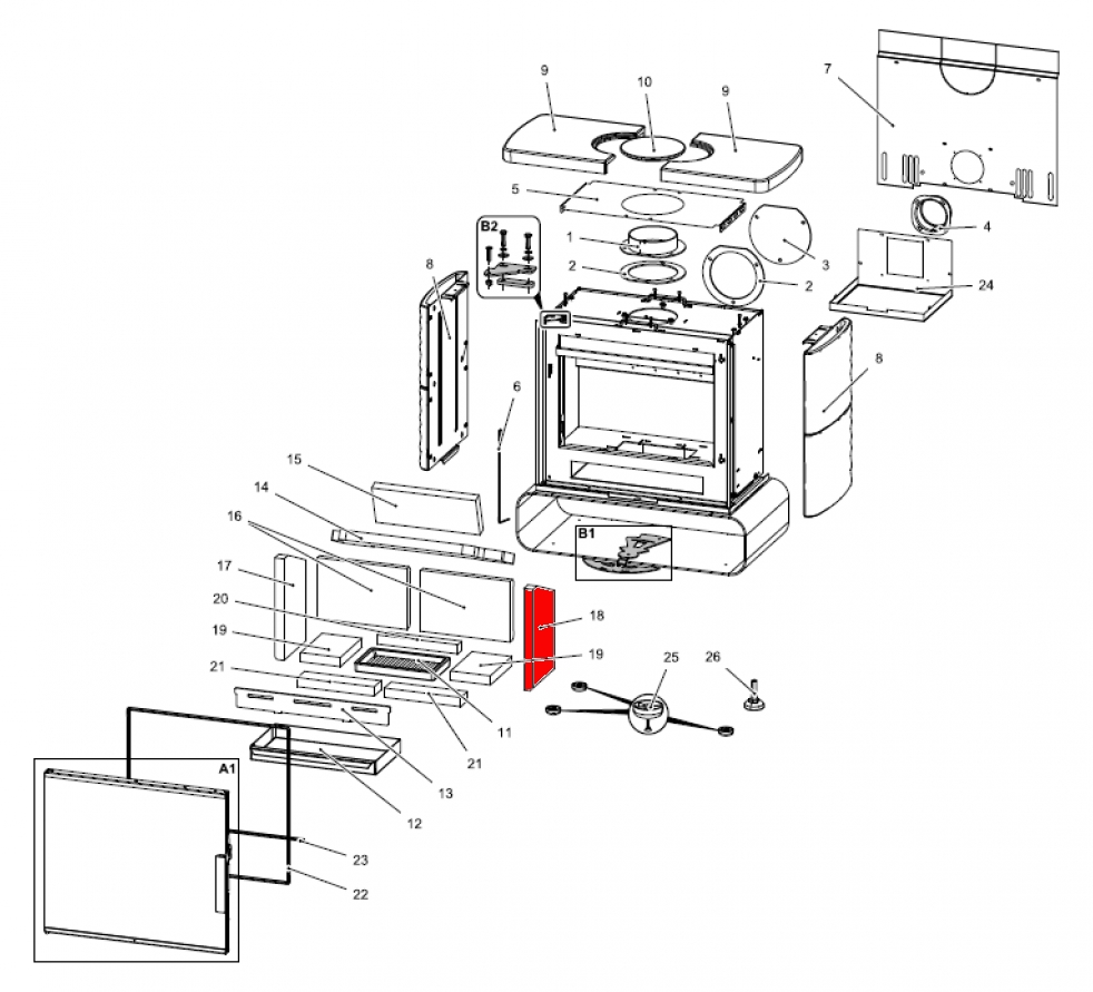 Haas-Sohn Kensington easy 347.15 pierre latrale droit