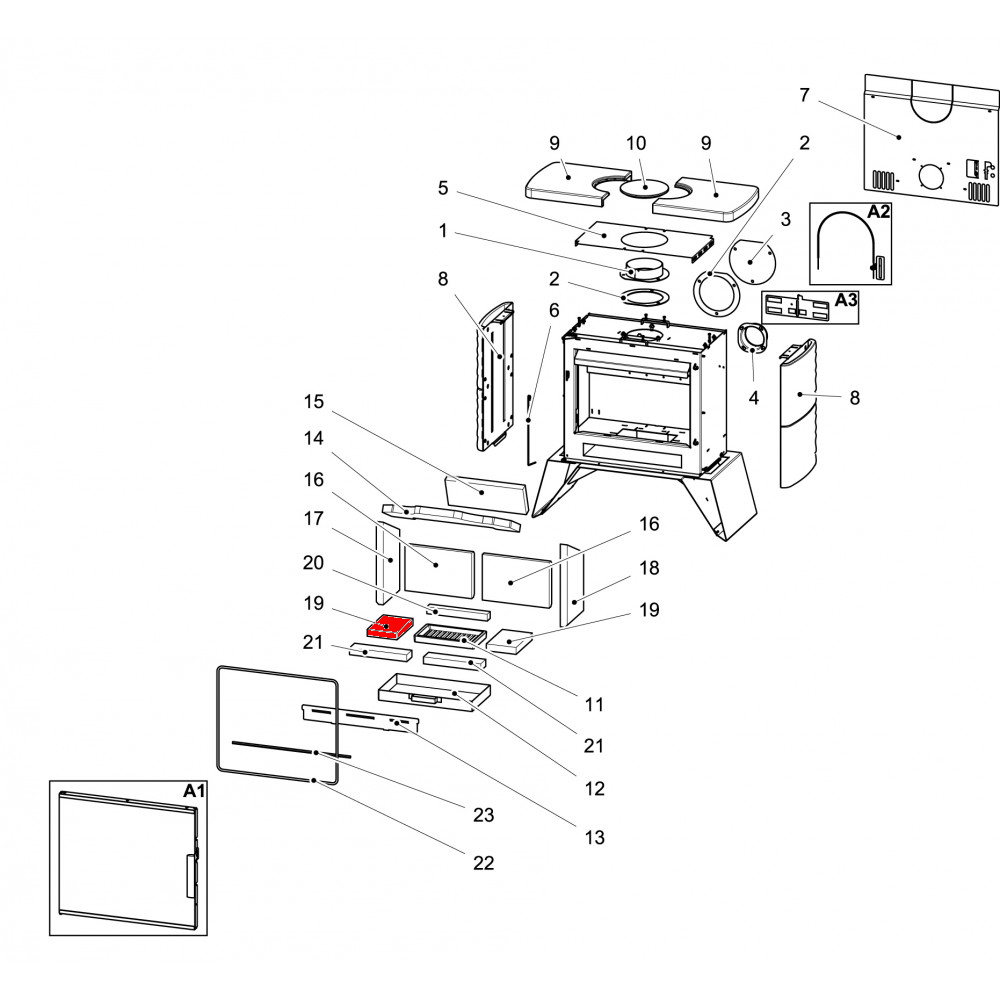 Haas-Sohn London easy 347.15 pierre de sole gauche