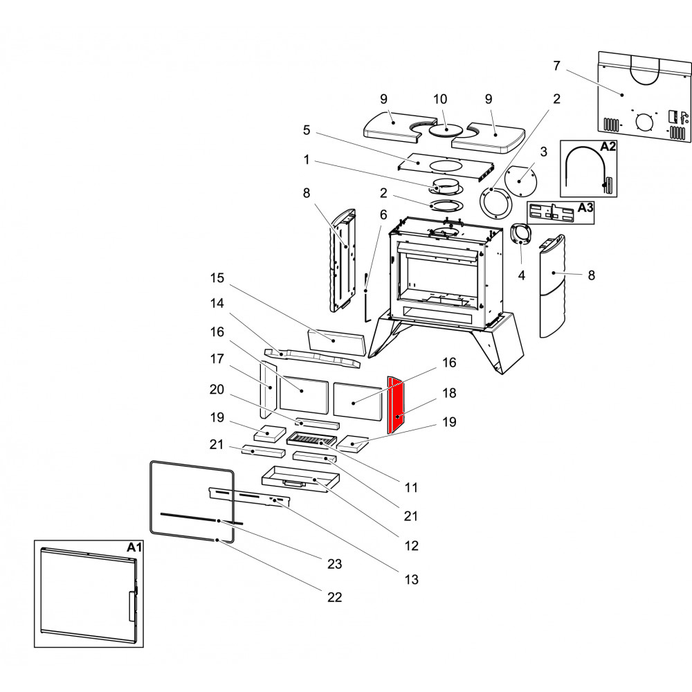 Haas-Sohn London easy 347.15 pierre latrale droit