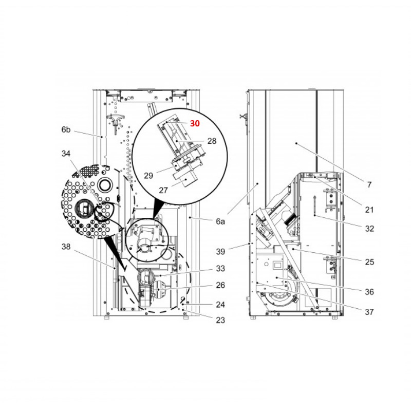 Haas-Sohn Pallazza II 534.08 palier de vis sans fin haut