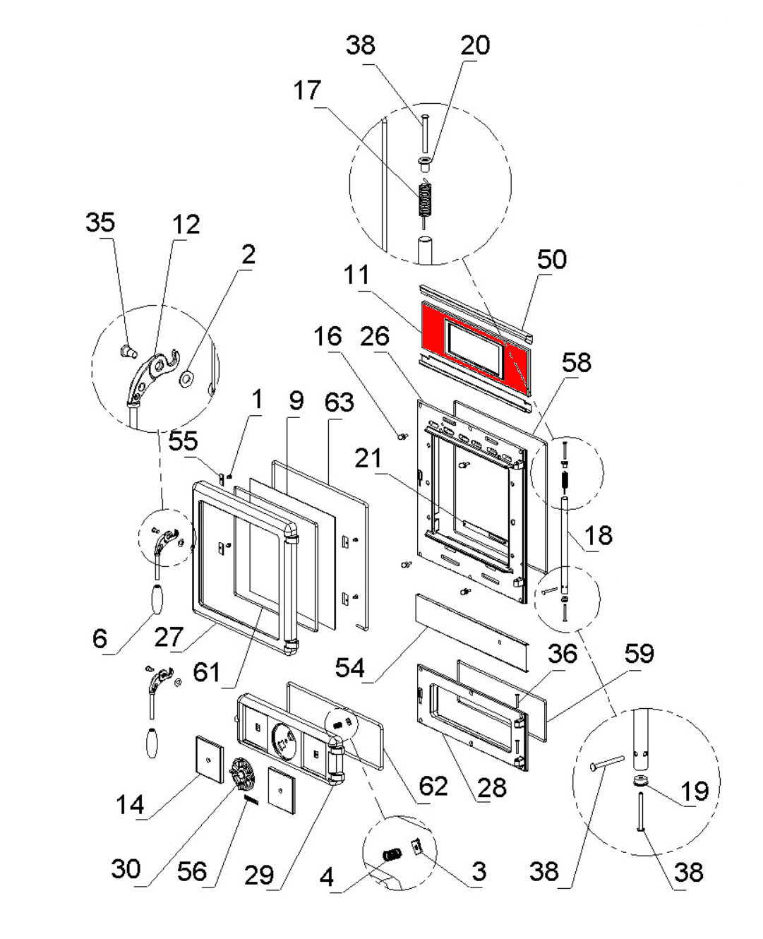 La Nordica Rossella R1 habillage latral avant haut parchemin