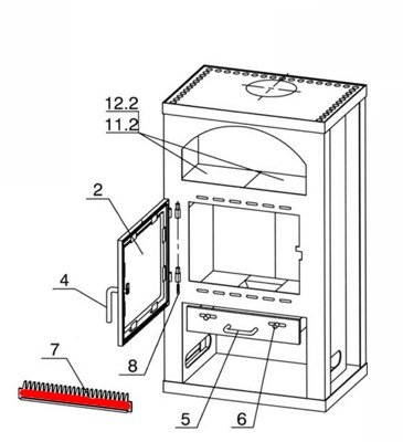 Oranier Malm 8 grille verticale