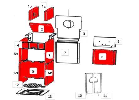 Wamsler Calor F/A revtement de chambre de combustion