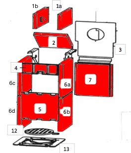 Wamsler Calor S/A revtement de chambre de combustion B