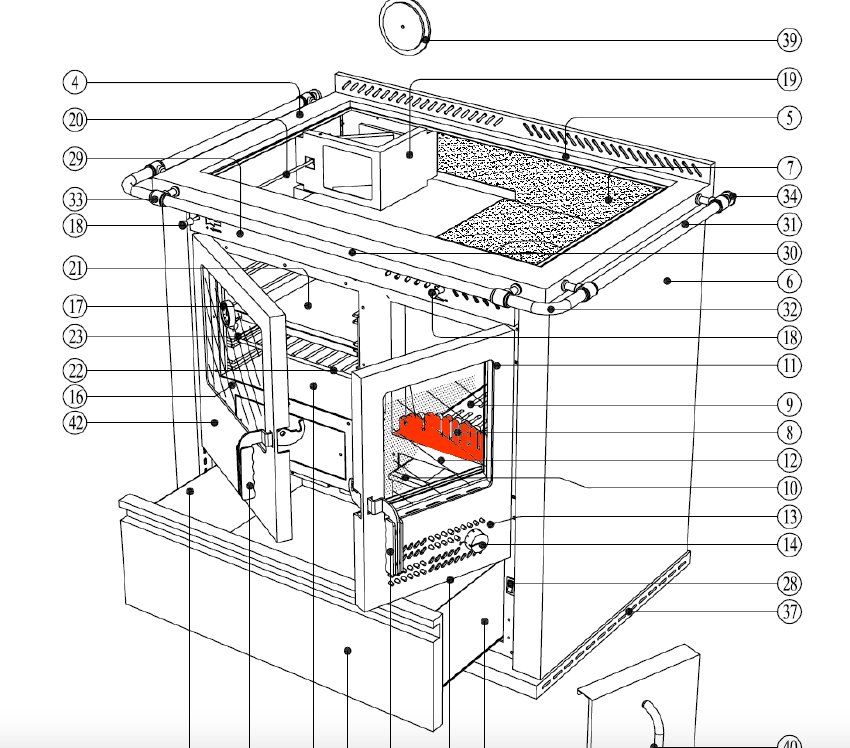 Wamsler K134F/A grille verticale