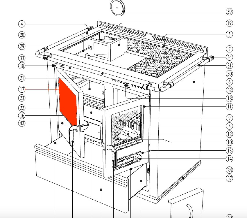 Wamsler K134F/A vitre four