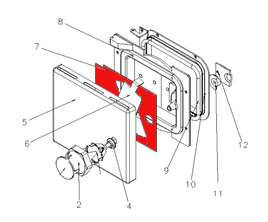 Wamsler K176A-70 fixation rgulateur d'air secondaire