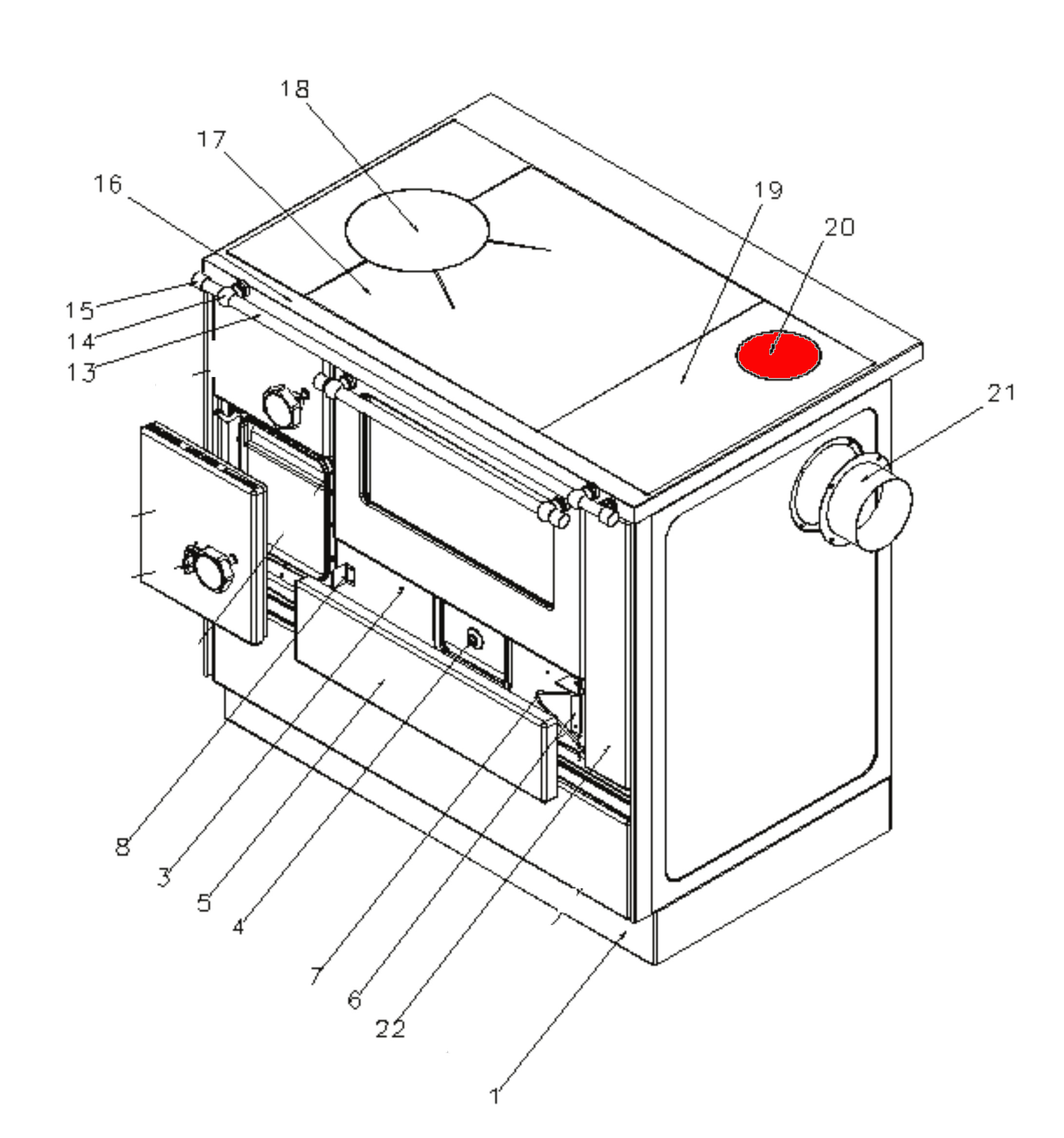 Wamsler K176F/A-90 tampon de buse acier