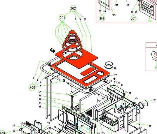 Wamsler K185F/A dessus de fourneau B